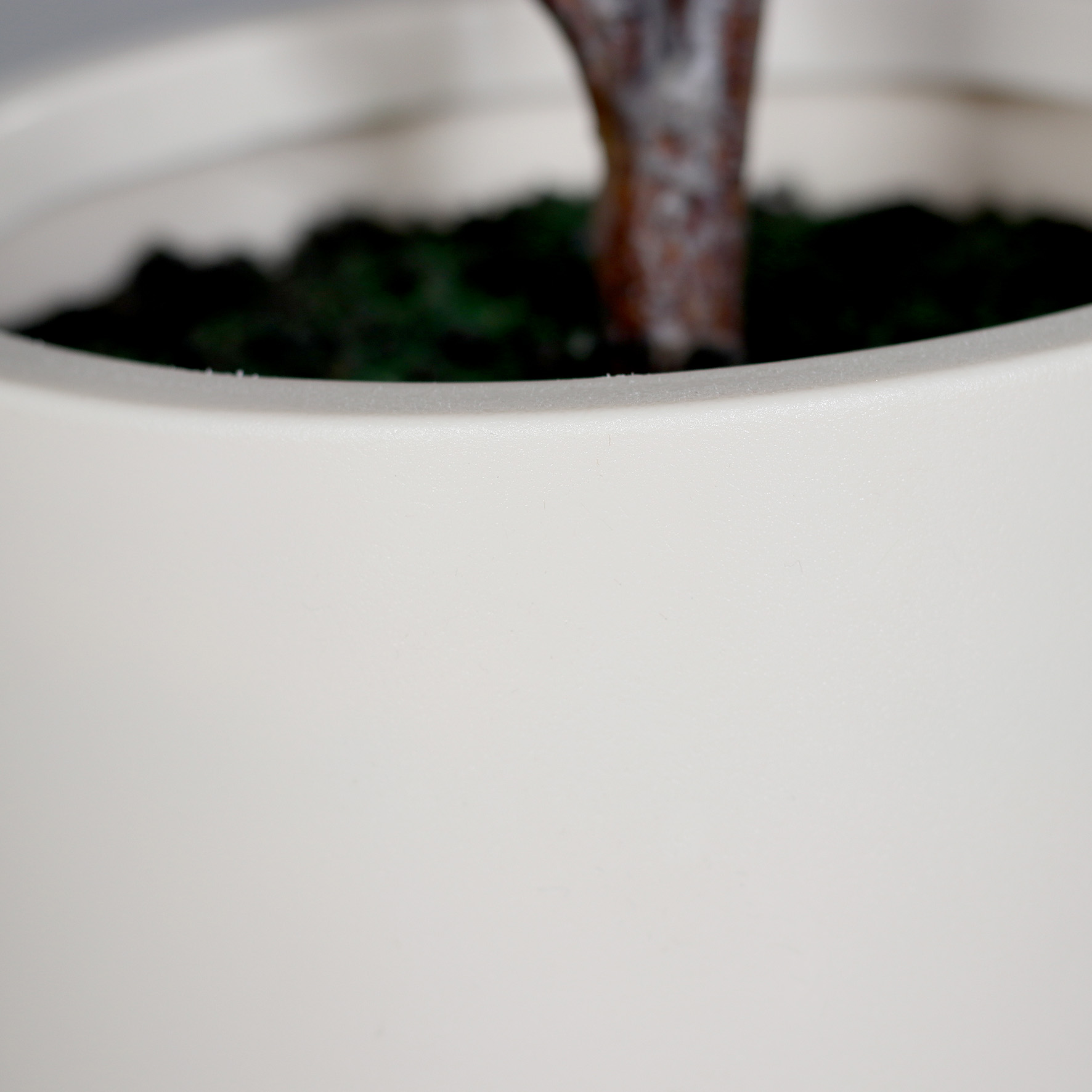 Artificial Rubber Tree in Beige Decorative Pot