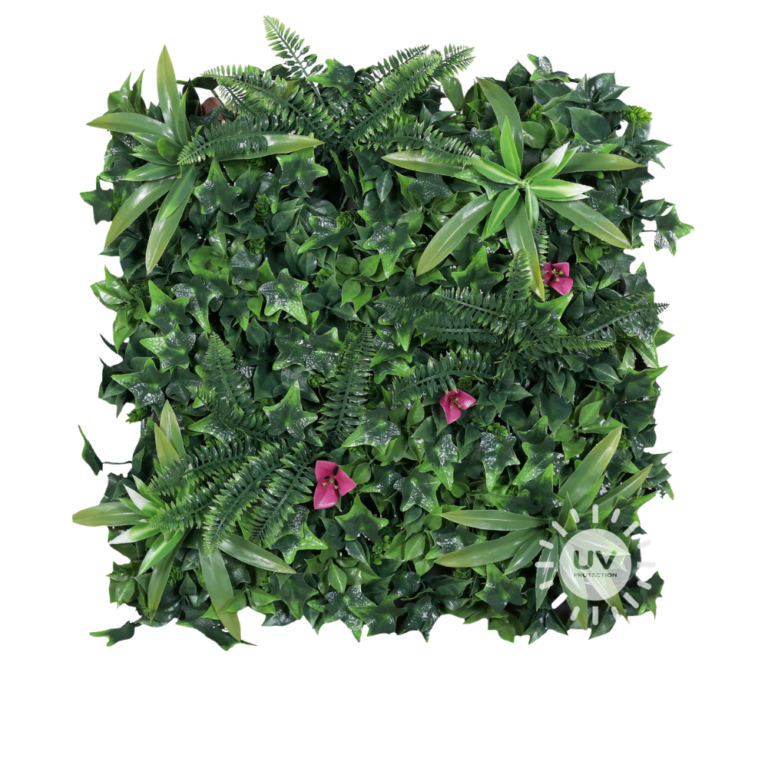 Green Wall Mat with Pink Blossoms - 50x50cm