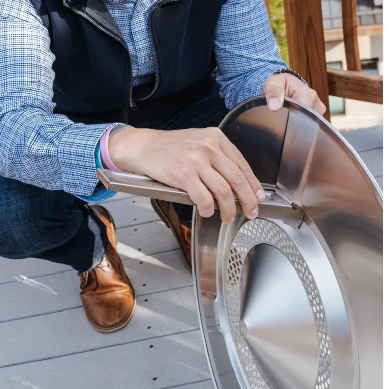 Solo Stove outdoor scene bonfire firepit smokeless Heat deflector for sale in Dublin Ireland, wood firepit