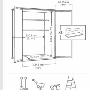 Outdoor Scene, Venetian hi store vertical shed & storage box internal and external dimensions for sale in Dublin, best price, budget friendly, extra discount