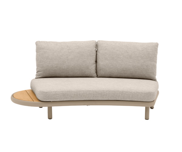 Cloud-Curved sofa-2 Seater-with Teak side table-Right