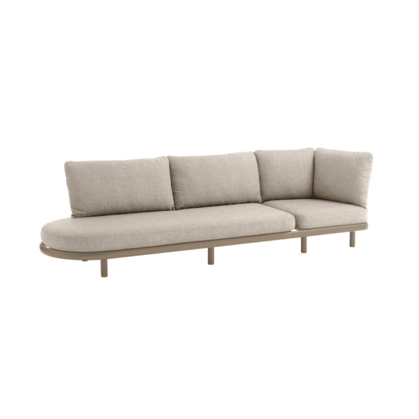 Cloud Straight 3-Seat Open Sofa with Side Cushion