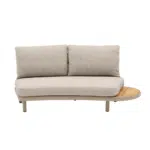 Cloud Curved Sofa Two Seat with Teak side Table - LEFT