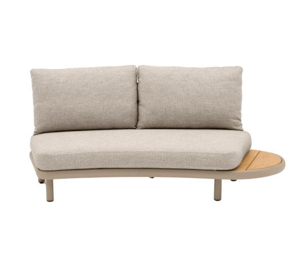Cloud-Curved sofa-2 Seater-with Teak side table-Left