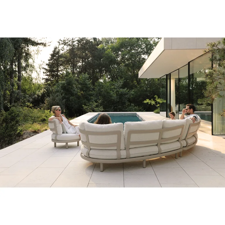 cloud curved outdoor sofa