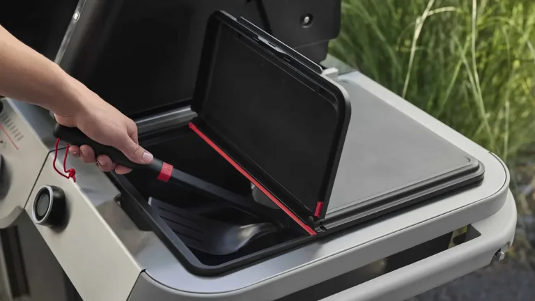 Weber Latest accessories, weber works, outdoor storage bin only for latest BBQs in use