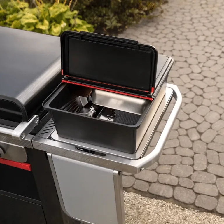 Weber Latest accessories, weber works, outdoor storage bin only for latest BBQs with slate