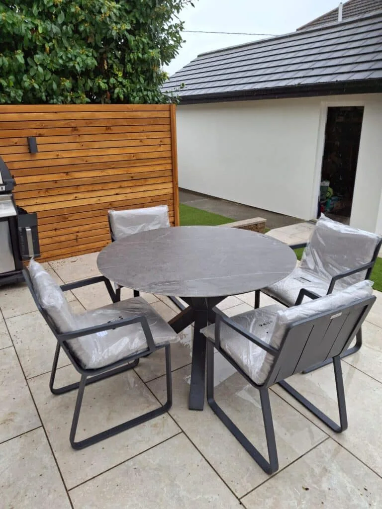 XX Ceramic Table Round 120cm, 4 seater dining table, Patio furniture, Dining set, All weather resistant. Furniture for sale in Ireland