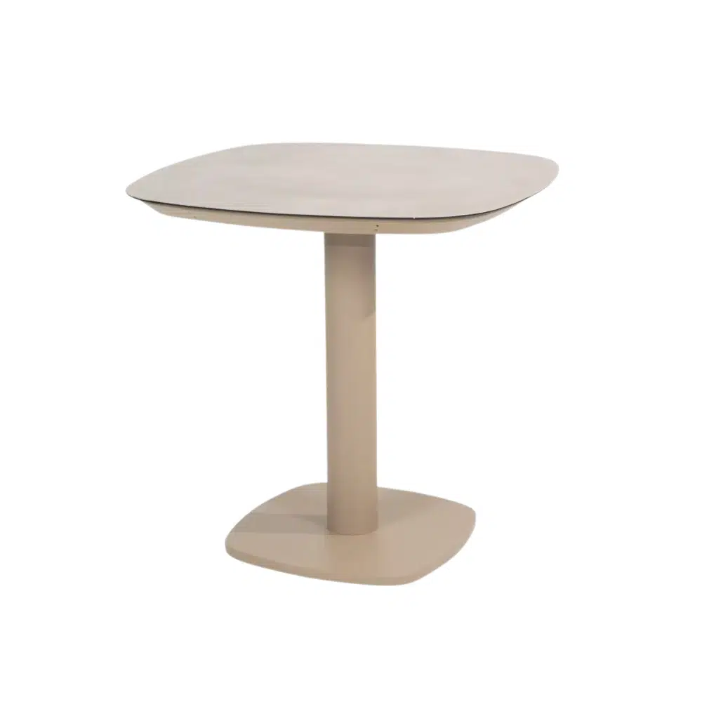 Manolo 75cm Bristo table, Outdoor Dining Table, 2 seater, ceramic top and latte frame for sale in dublin, Bristo Set for patio and garden