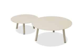 harour coffee table set of 2, 60 cm & 80cm in Bob sand colour for sale in ireland from The Outdoor Scene