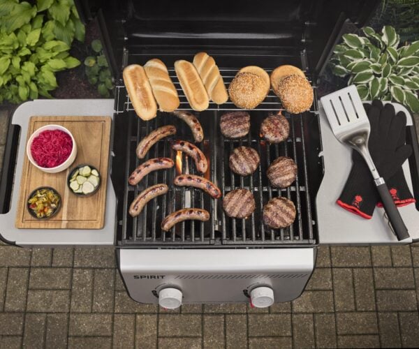 Spirit E 210 Top view lifestyle with food