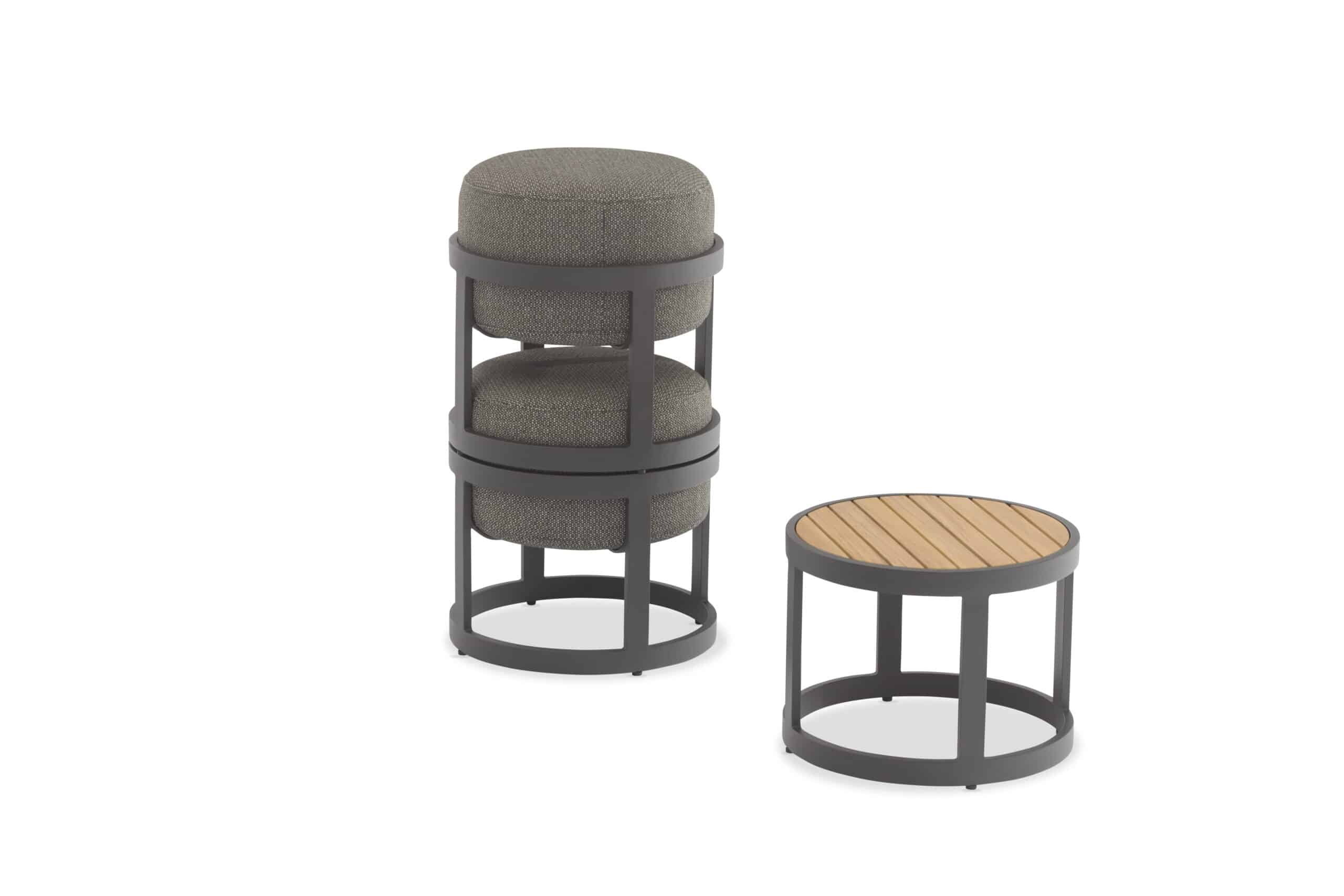 Totem Stacking Stool Tower Taupe