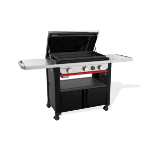 Buy All New Weber Slate 76cm premim branded, versatile gas Griddle barbecue Sale in Ireland, outdoor scene, sale in dublin