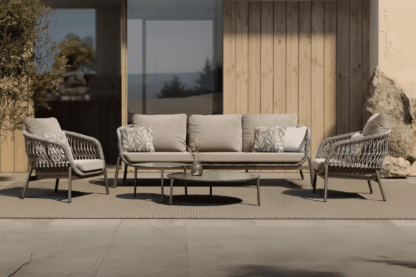 Bari Sofa Collection in Rope with Ambience Coffee Tables
