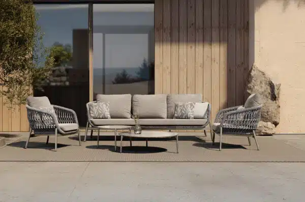 Bari Sofa Collection in Rope with Ambience Coffee Tables