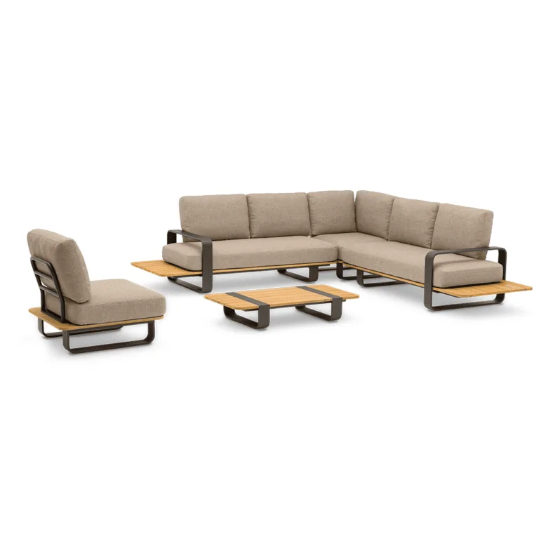Patio furniture, Contemporary garden furniture, Base configuration, with single seater and coffee table add on.