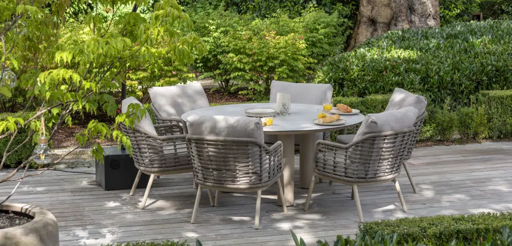Outdoor all weather Puglia Dining Set foir sale in Dublin for Summer 2025.