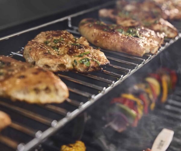 Weber Genesis 415 with food lifestyle seafood