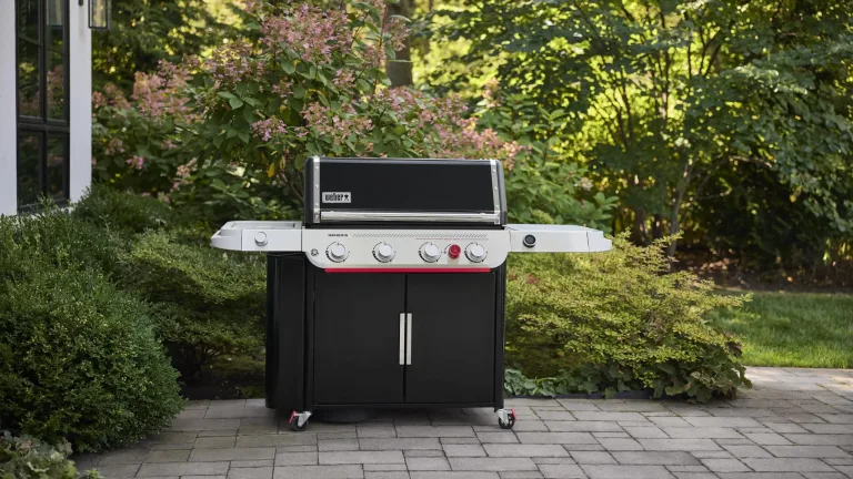 All New Weber Genesis EP 435w 4 burner branded, versatile gas Grill barbecue for Sale in Ireland, outdoor BBQ Weber on sale 2025. lifestyle