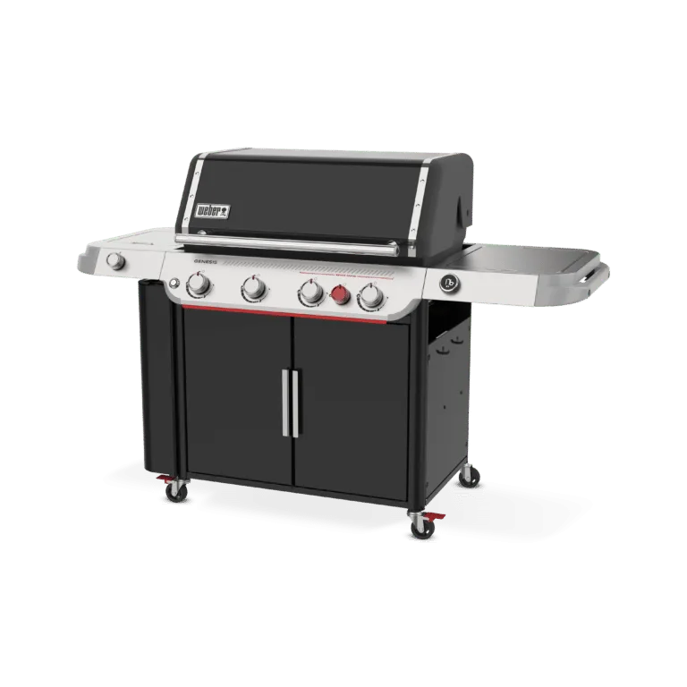All New Weber Genesis EP 435w 4 burner branded, versatile gas Grill barbecue for Sale in Ireland, outdoor BBQ Weber on sale 2025 side view