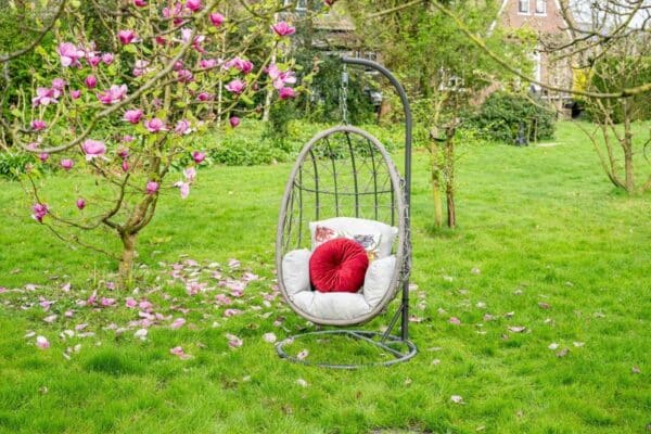 Panama Egg Swing Chair – Taupe Rope – Hanging Garden Chair