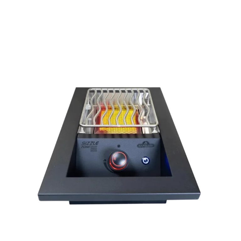 Napoleon 700 Series Infrared Side for sale from The Outdoor Scene. Lighted up with red flame and knob light