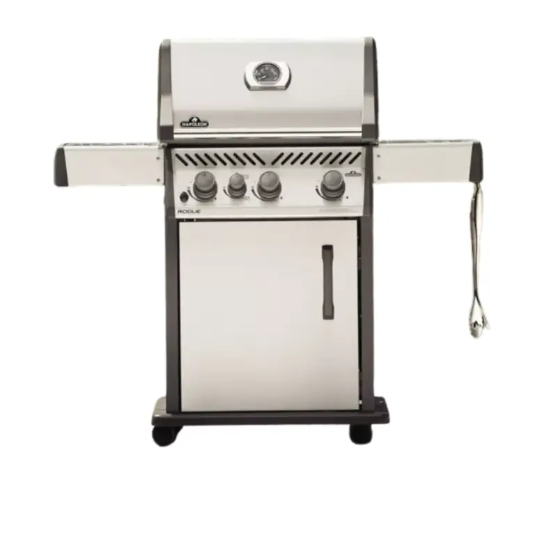 Napoleon Rogue 3 burner XT 425 Stainless steel gas grill with infrared side burner, BBQ for sale, Outdoor Barbecue Ireland from Best garden center in Ireland