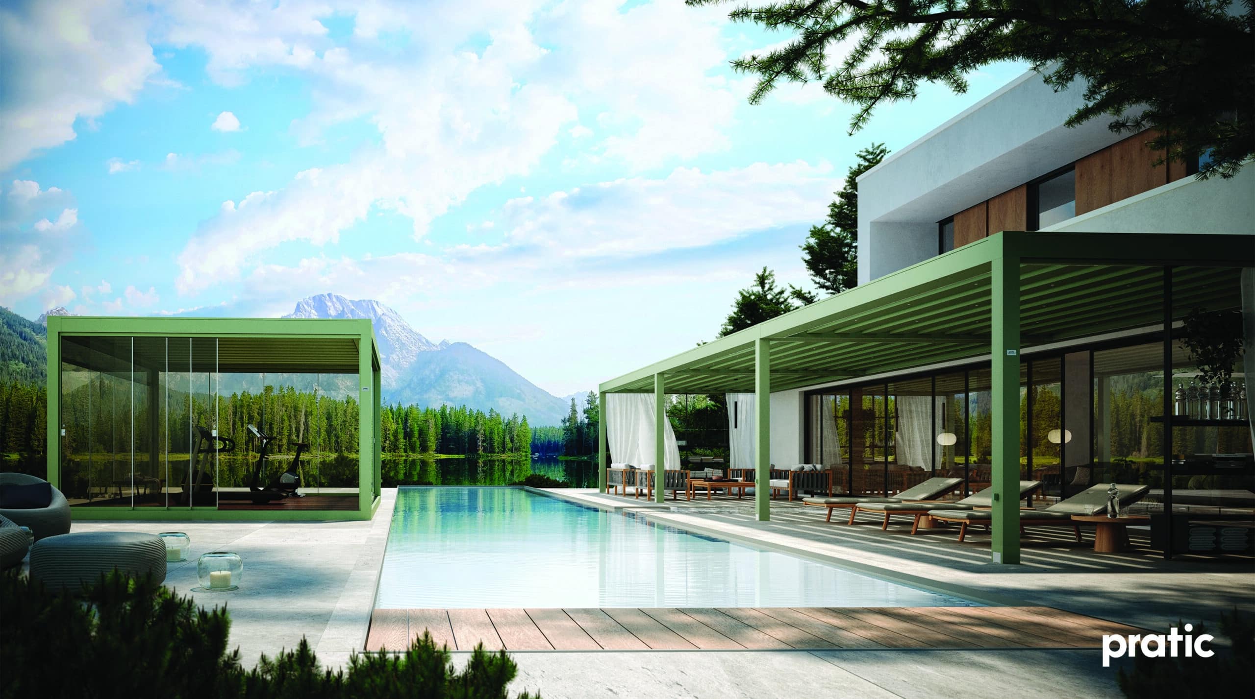 Garden Pergola from Pratic. Get free consultation and know more from The Outdoor scene. Get in touch today to know more.