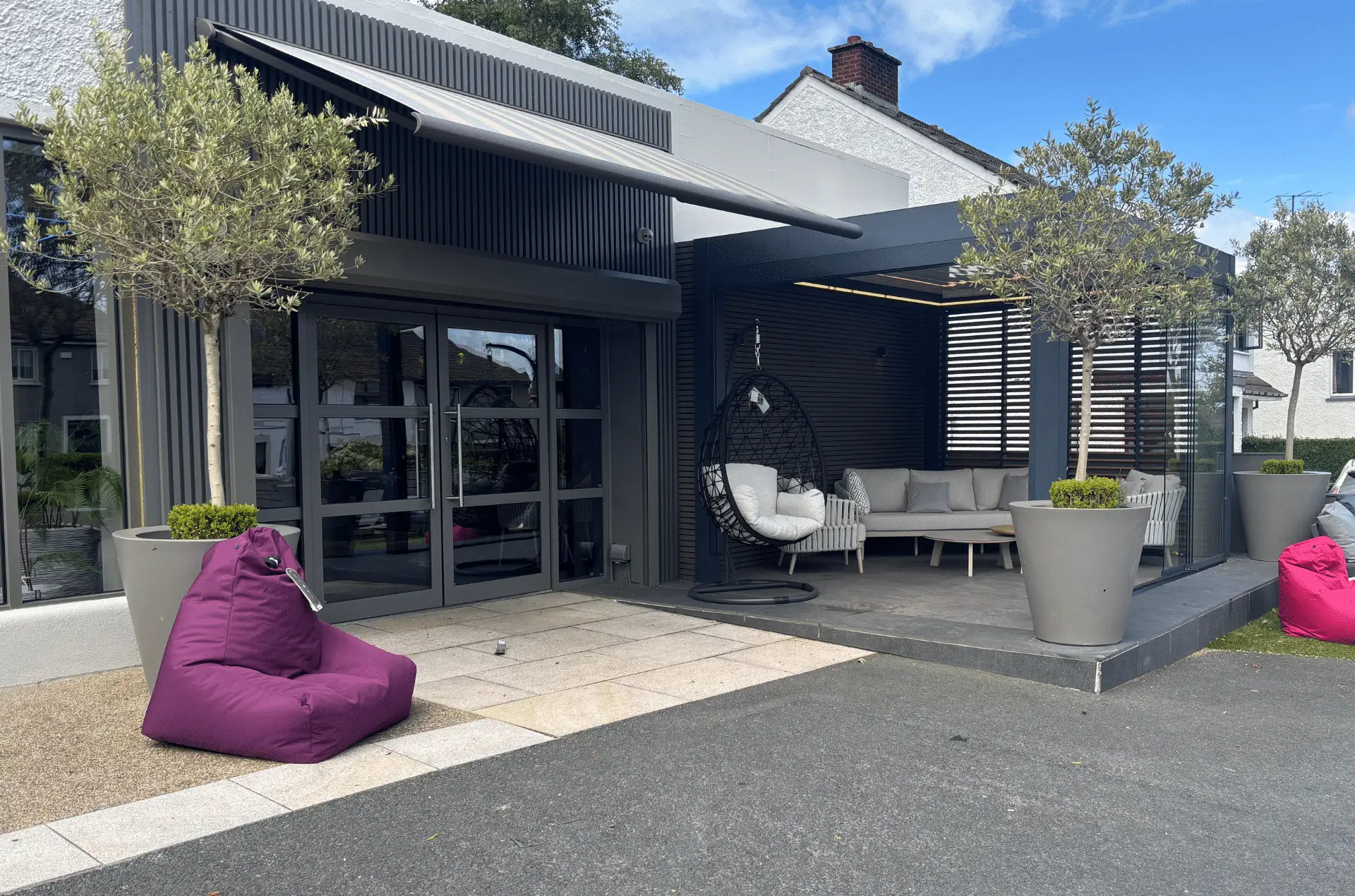 Garden Pergola, Awning, Glass Roof experts in 2 Goatstown, Dublin, Ireland. The Outdoor Scene- Ireland's best garden centre.