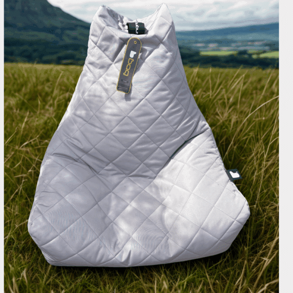 Quilted Outdoor Bean Bag | Silver Grey | Extreme Lounging