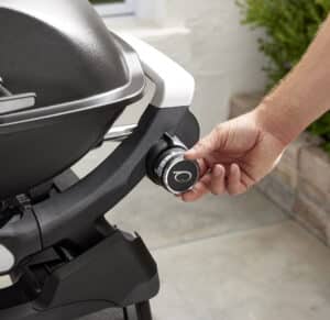 Weber backyard patio gas front ignition Gas BBQ Ireland lifestyle Q2200 N for sale from The Outdoor Scene