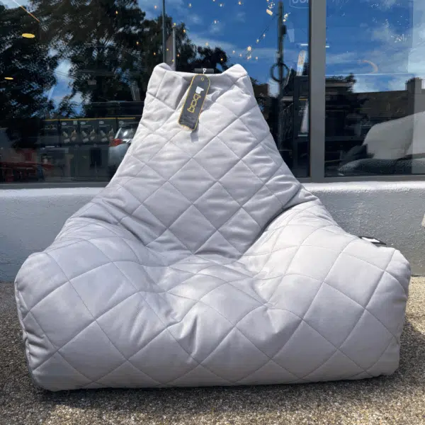 Quilted Outdoor Bean Bag | Silver Grey | Extreme Lounging