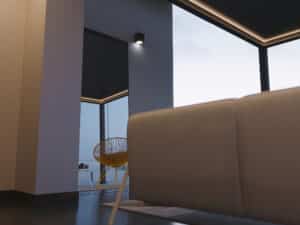 Pergola with roof wall mounted with LED 3.6m x 4m. Pergola in Ireland for sale from The Outdoor Scene. Upgrade your outdoorliving.