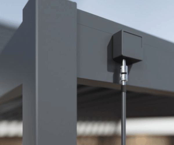 Manual lever for pergola roof