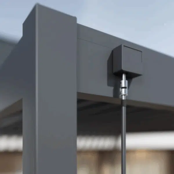 Veranza Wall Mounted Pergola With LED Lights – 4m x 3.6m