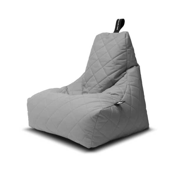 Quilted Outdoor Bean Bag | Silver Grey | Extreme Lounging