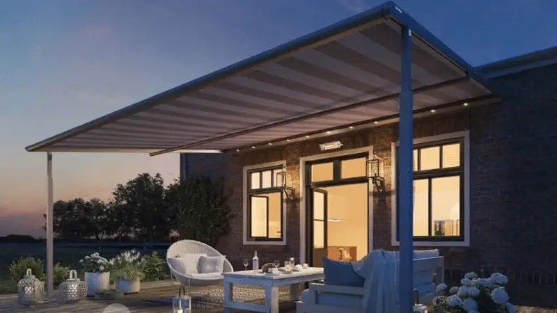 Plaza viva weinor retractable awnings with thin frame budget friendly garden pergola optio