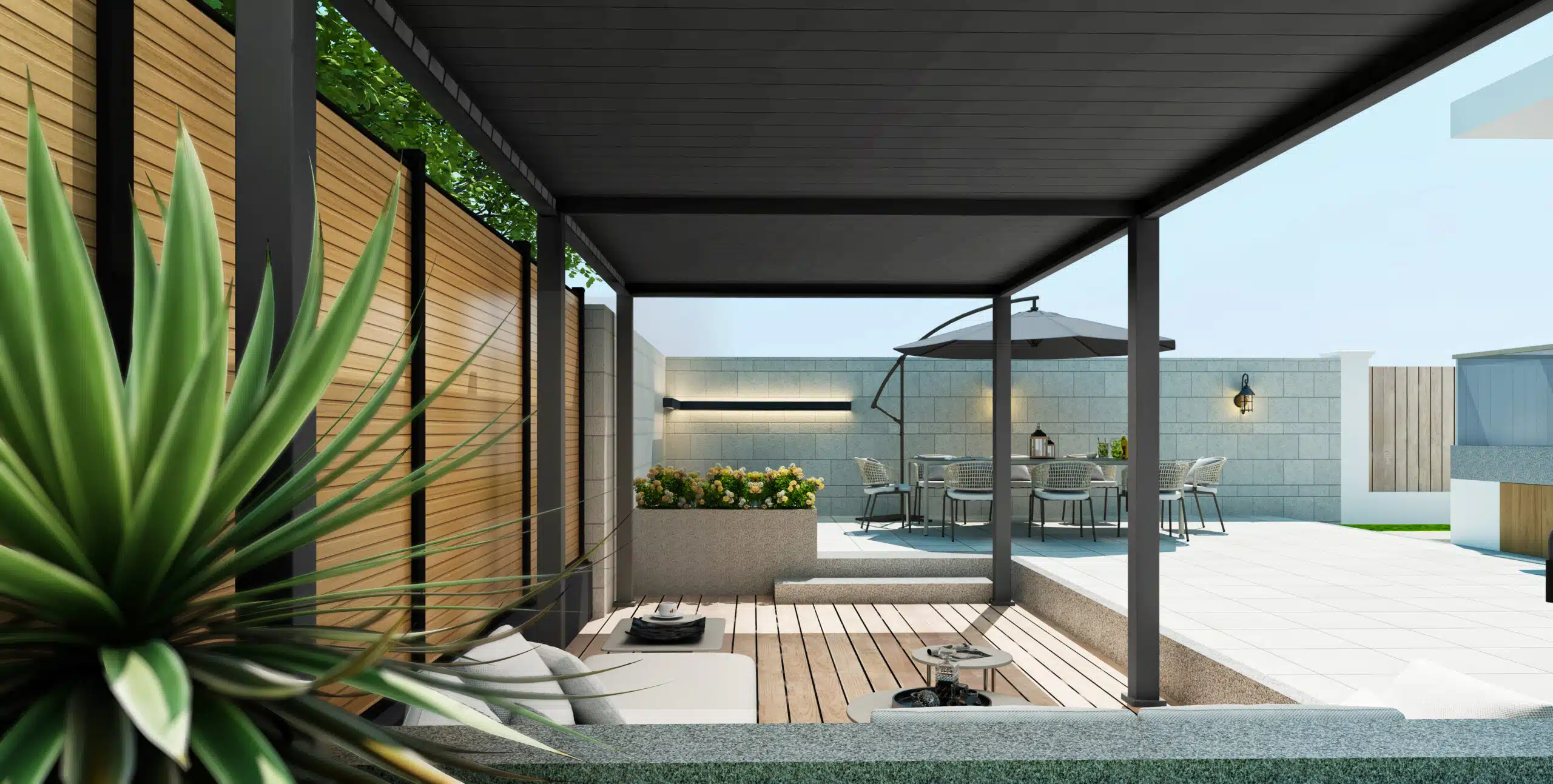 Veranza Freestanding DIY Pergola – 4m x 3.6m | Anthracite