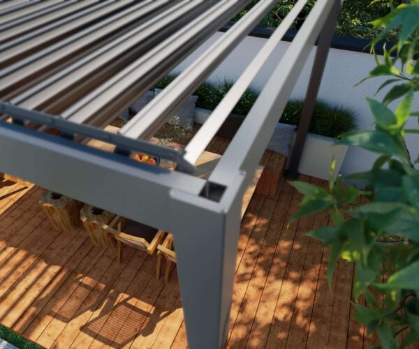 Veranza Freestanding DIY Pergola 3m x 4m with roof Top view