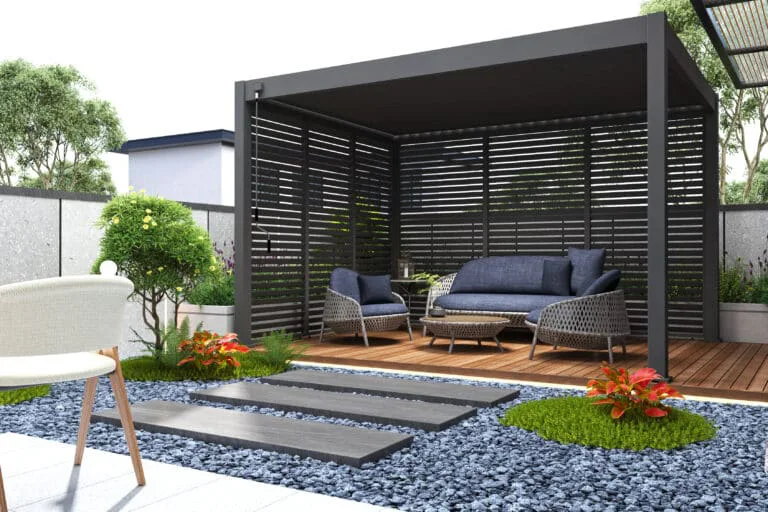 Veranza DIY Garden Pergola with roof and side panels for sale in Ireland from the outdoor Scene, 2 goatstowm