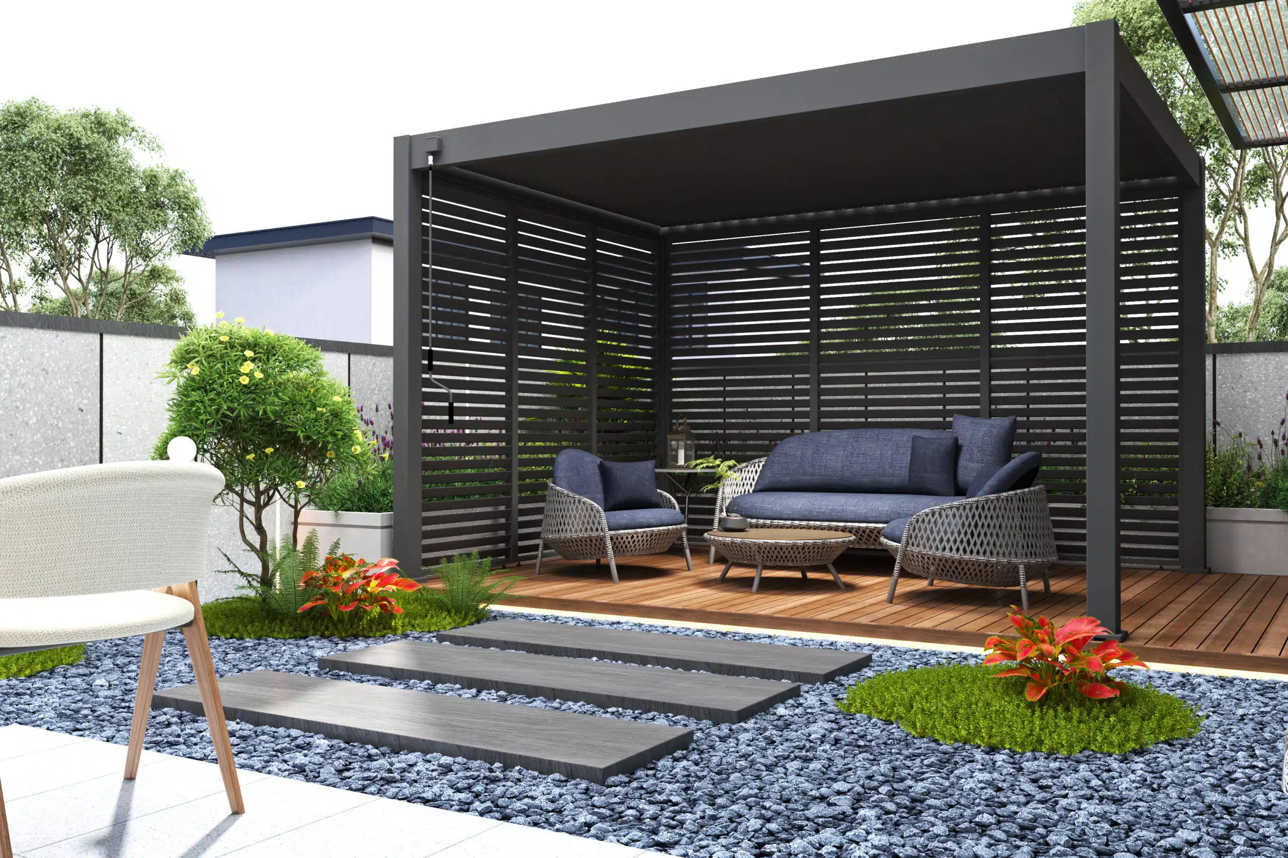 Veranza Freestanding DIY Pergola – 4m x 3.6m | Anthracite