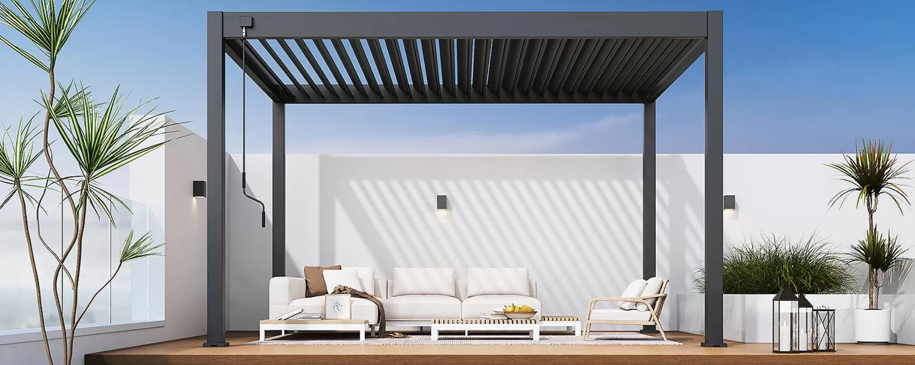 Veranza Freestanding DIY Pergola – 4m x 3.6m | Anthracite