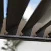 Veranza pergola basalt grey pergola bioclimatic louver blades open