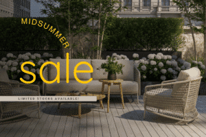 The Outdoor Scene summer July 2025 Outdoor Furniture sale, upto 50% off. Shop the bargain sale. Limited Stocks available
