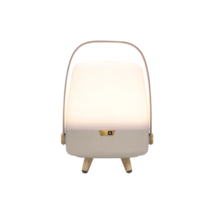 KOODUU Play Lite-up outdoor rechargeable lamp and speaker in sand for sale from The Outdoor Scene, Dublin