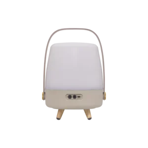 KOODUU Play Lite-up outdoor rechargeable lamp and speaker in sand for sale from The Outdoor Scene, Dublin