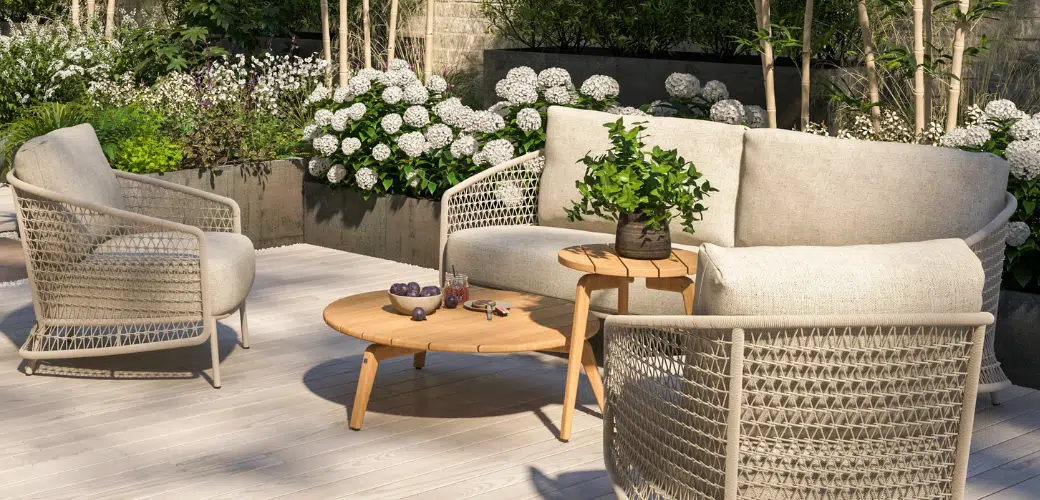 Outdoor Garden Furniture Puccini trendy 3 seater with arm chairs for sale from the Outdoor Scene, Dublin 14, Ireland. Premium furniture collection