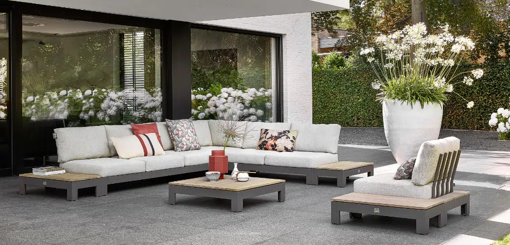 Garden furniture set for sale from the Outdoor Scene, Sticks & more premium low lounge set. Make your own modules.