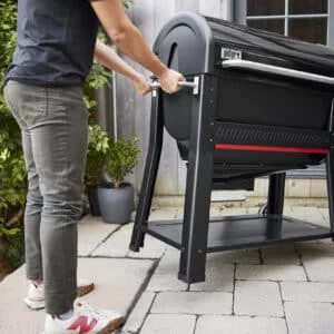 Buy Weber searwood XL 600 Pellet BBQ on two wheels from the outdoor scene Dublin