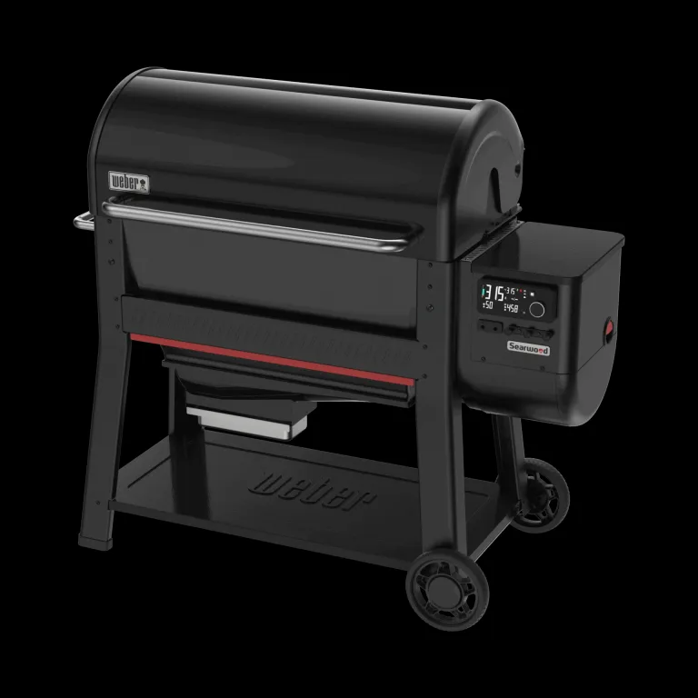 Buy Weber pellet smoker BBQ from Outdoor Scene. Side vie